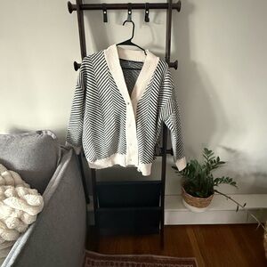 Striped Black and White Women's Sweater